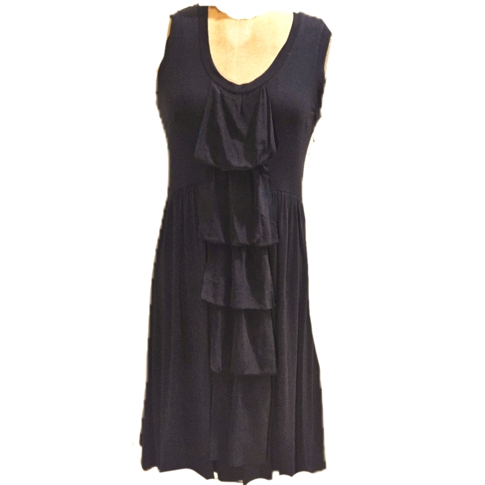 NWT Oonagh by Nanette Lepore Jerry knit dress with front chiffon ruffle.  Medium